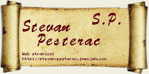 Stevan Pešterac vizit kartica